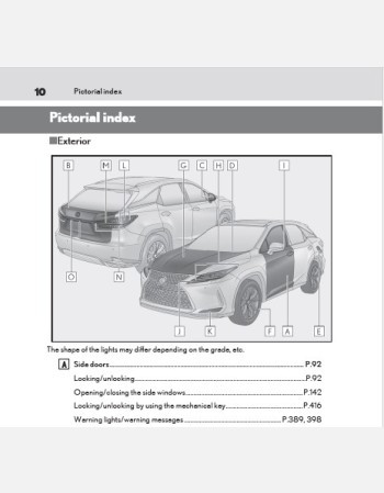 lexus rx 2020-2021 owners manual in english